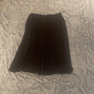 Chico's Brown and Gold A-line Midi Skirt for Casual Work or night out.